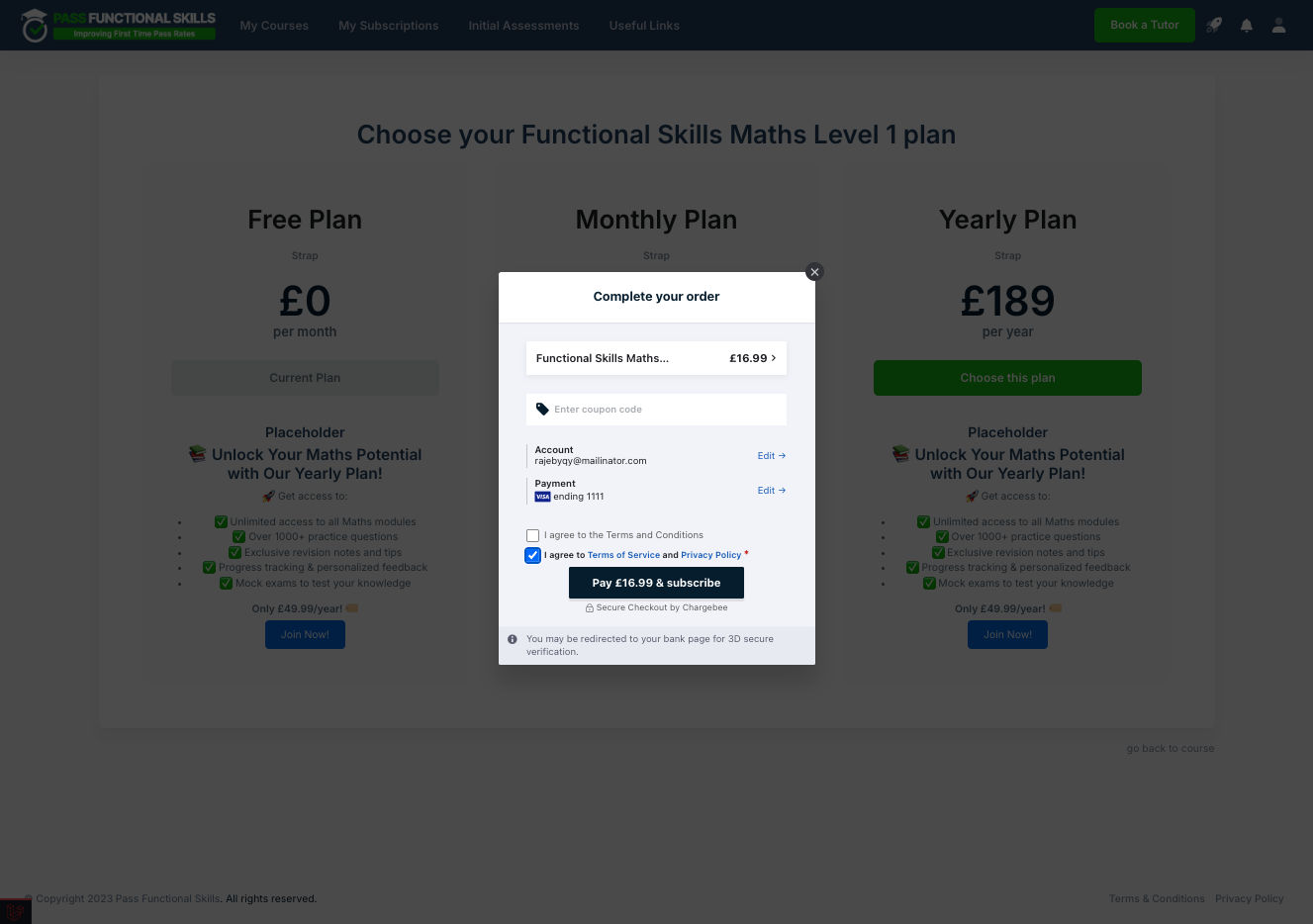 Click on Pay