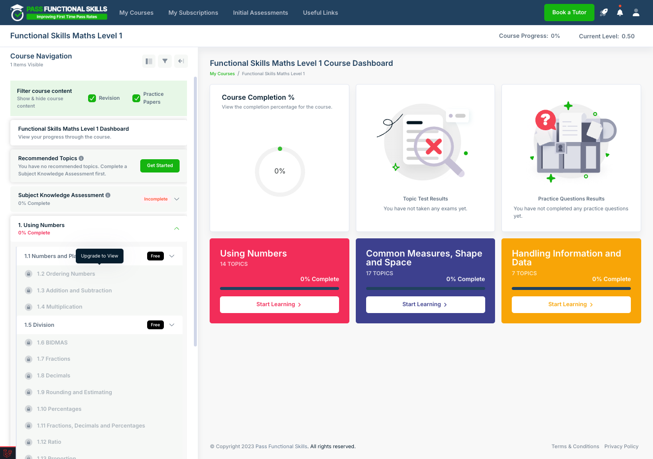 For example, a locked topic in the course nav